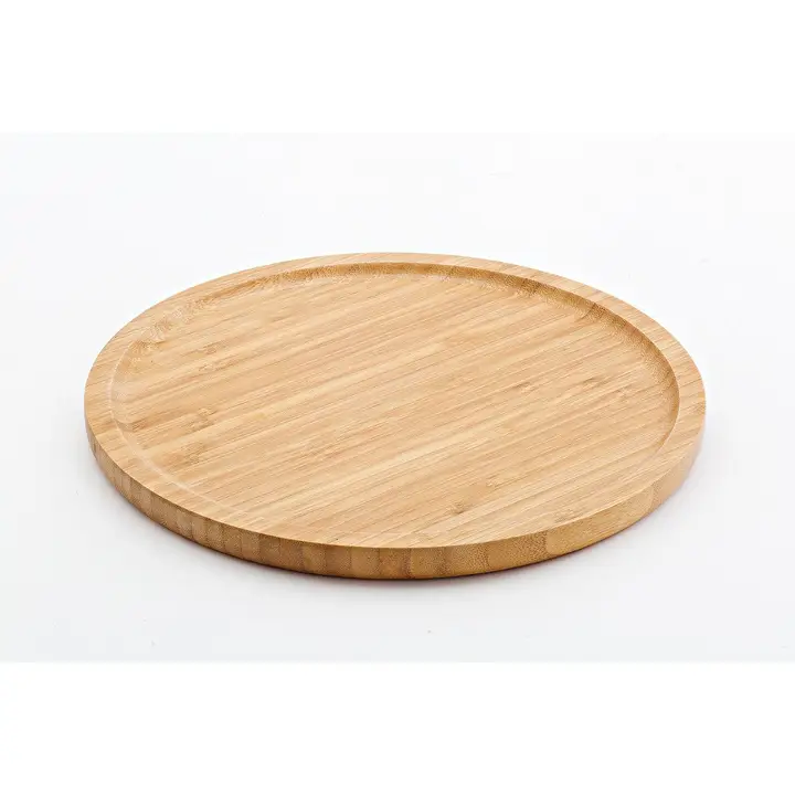 grand plateau rond en bois